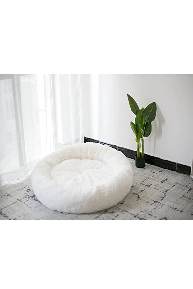 Petifyy Peluş Yatak Beyaz